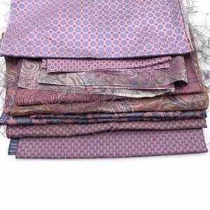 Bundle of 8 pastel bubblegum pink 100% Italian silk fabric